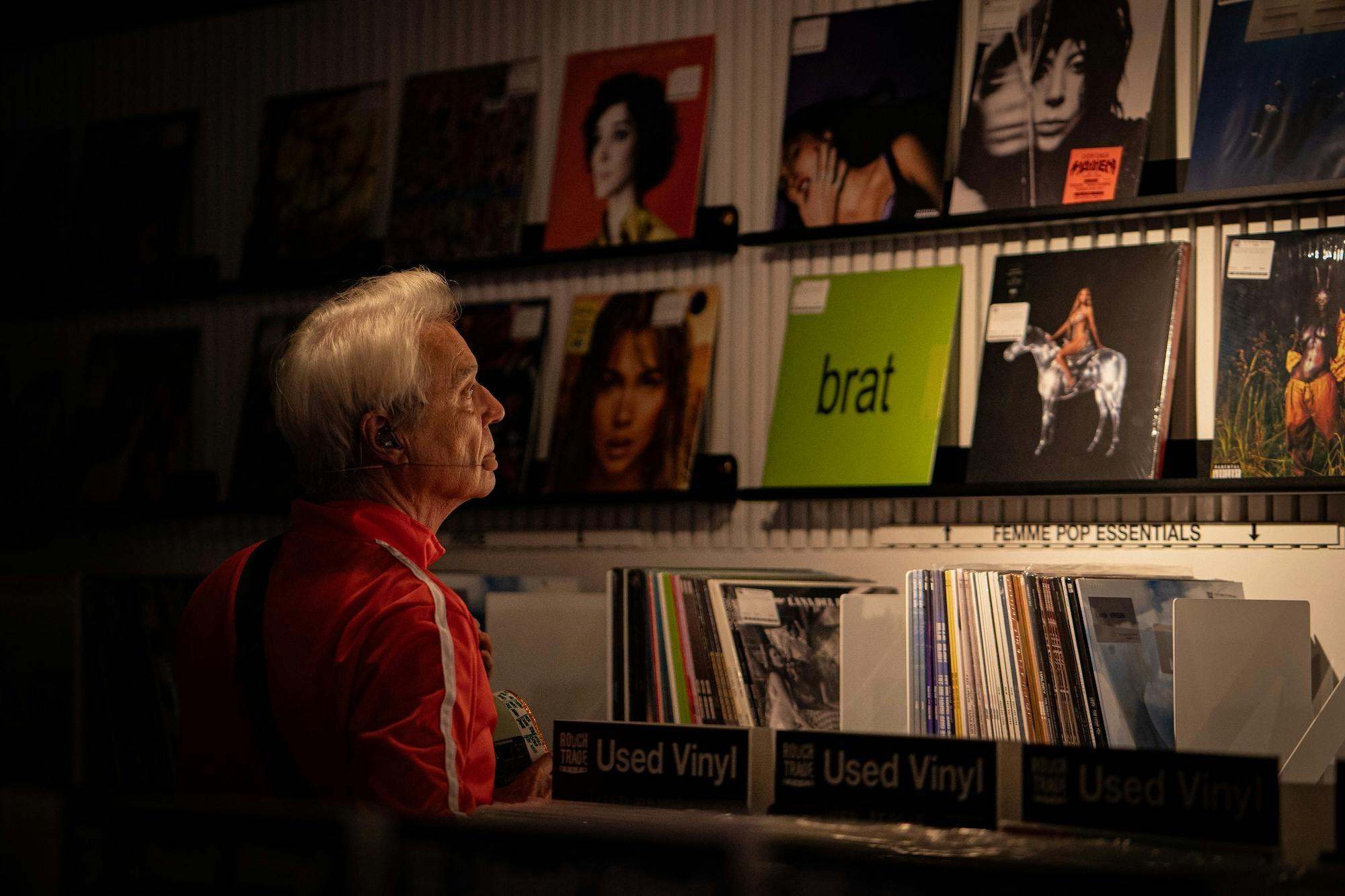 David Byrne in Rough Trade Below, New York, 2025