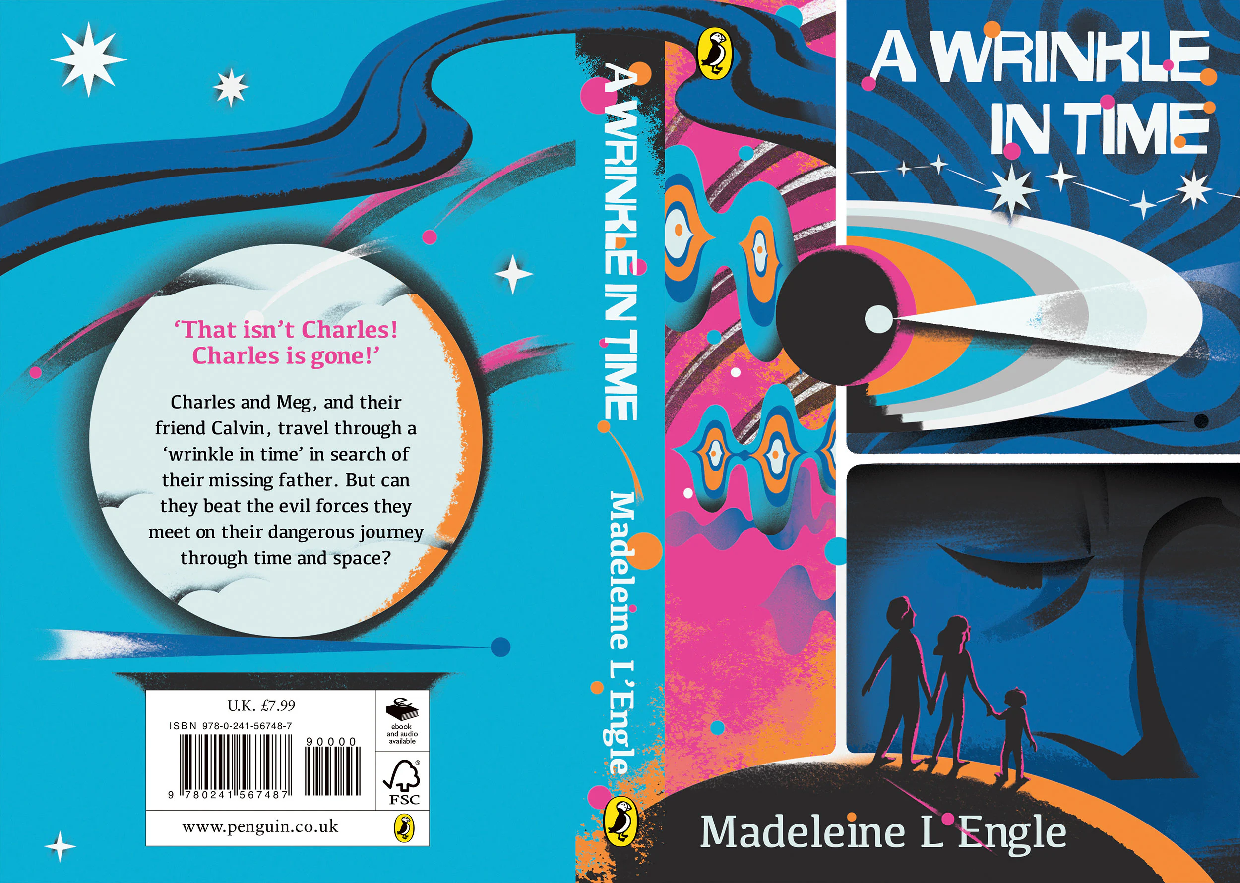 A Wrinkle in Time book cover designed by Jiazhen Cai
