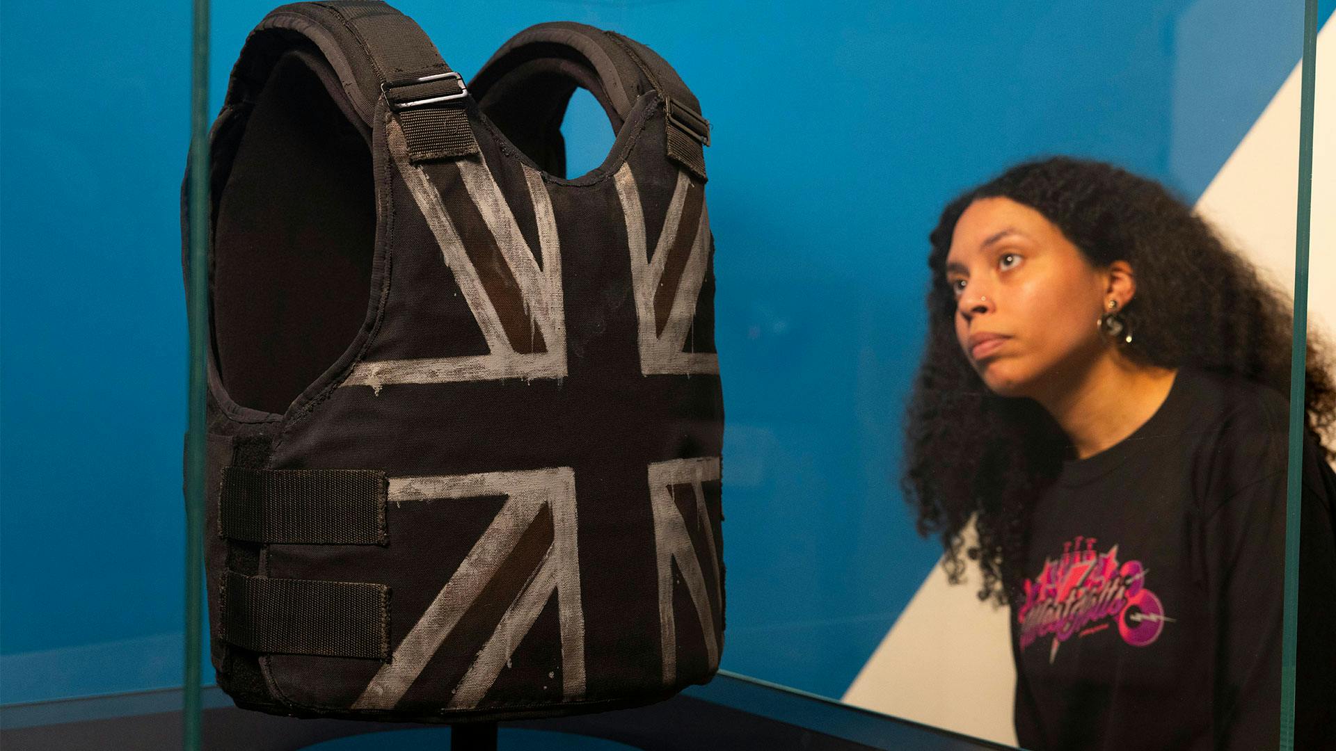 Stormzy's Glastonbury stab-proof vest, V&A East Museum