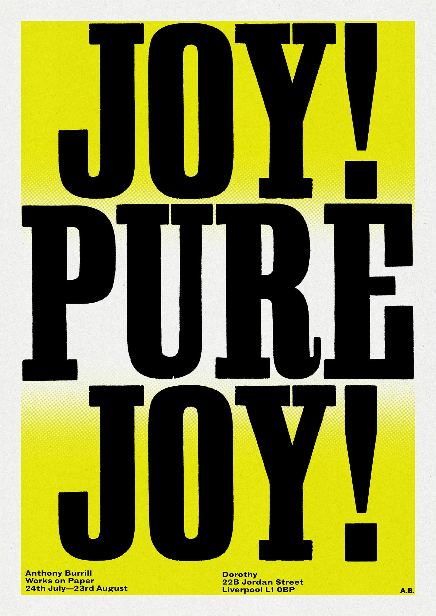 Anthony Burrill brings Joy! Pure Joy! to Liverpool in new exhibition