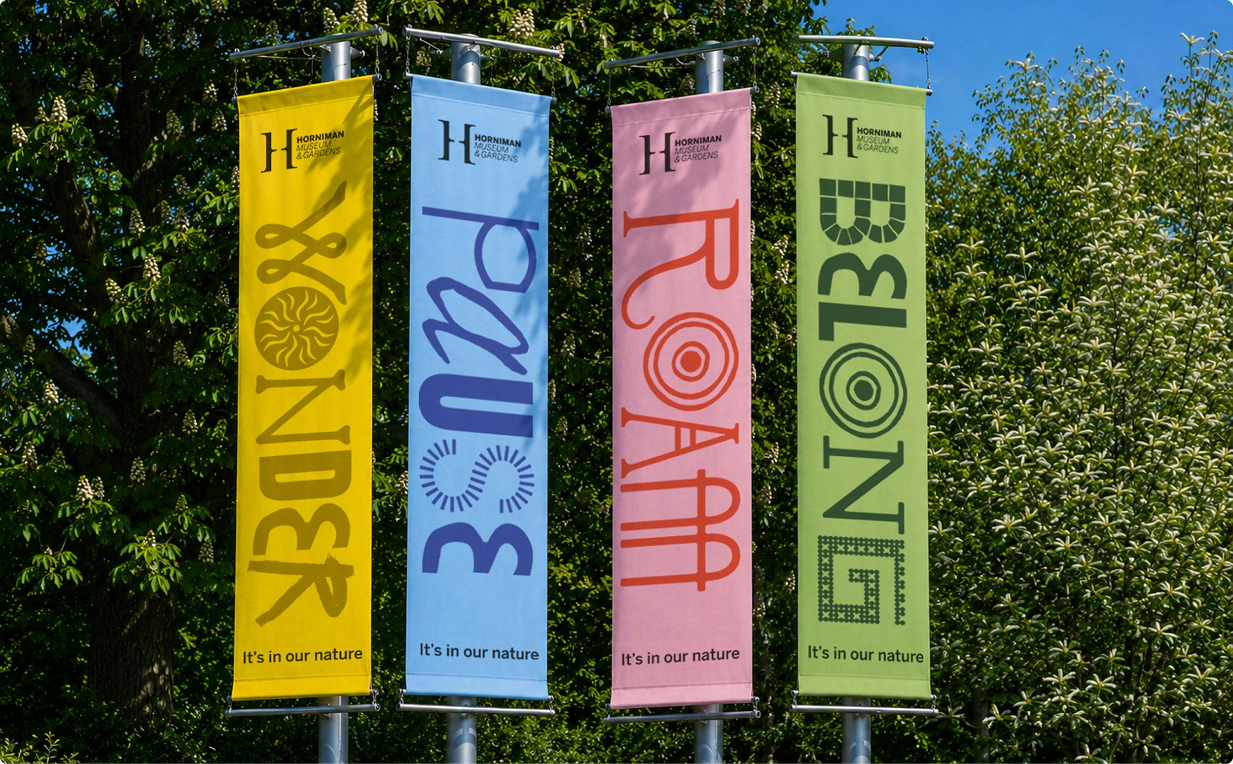 Horniman Museum and Gardens It’s in Our Nature campaign flags by Anatomy
