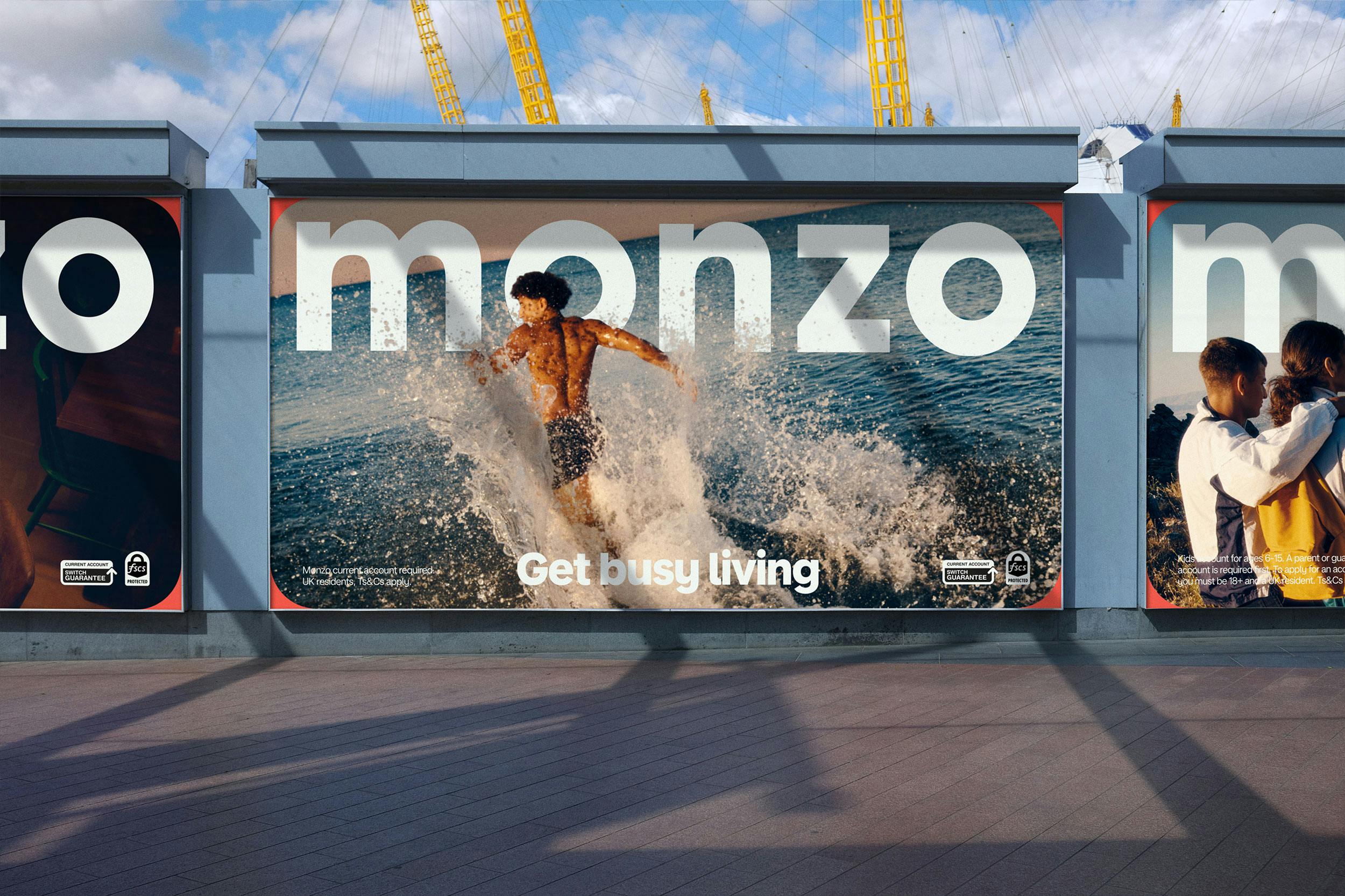 Monzo Get busy living OOH ad