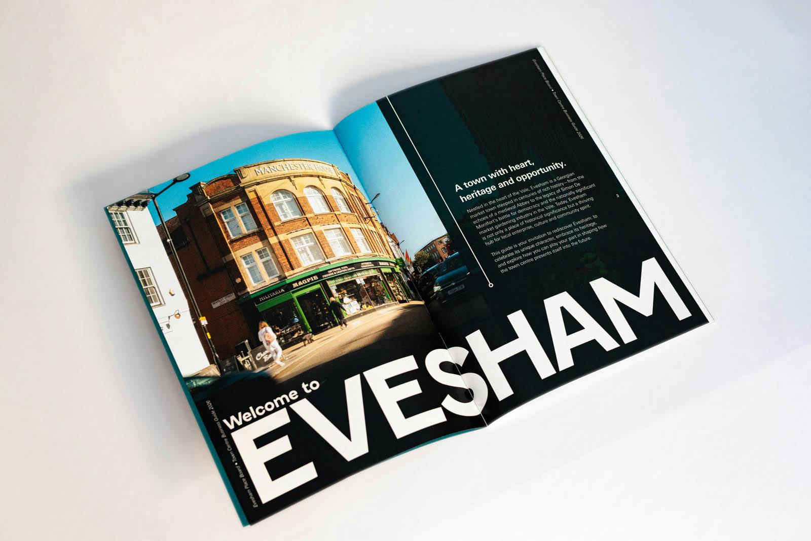 Evesham Town Centre Business Guide, designed by DC Design Works