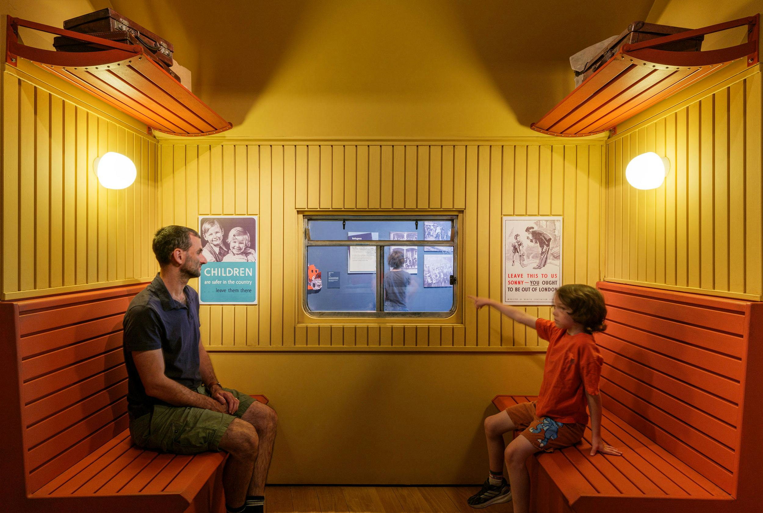 Childhood in War exhibition evacuee carriage