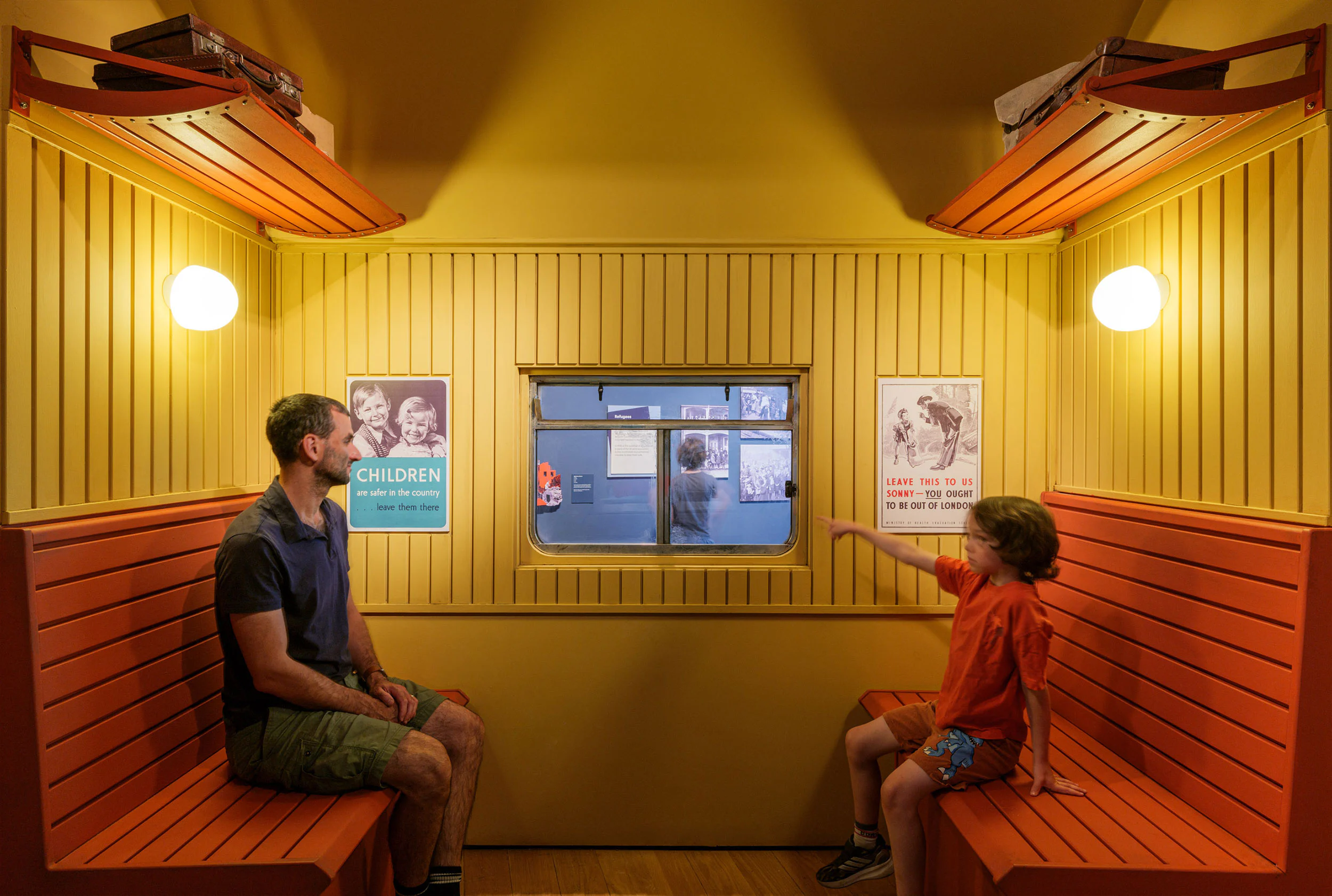 Childhood in War exhibition evacuee carriage
