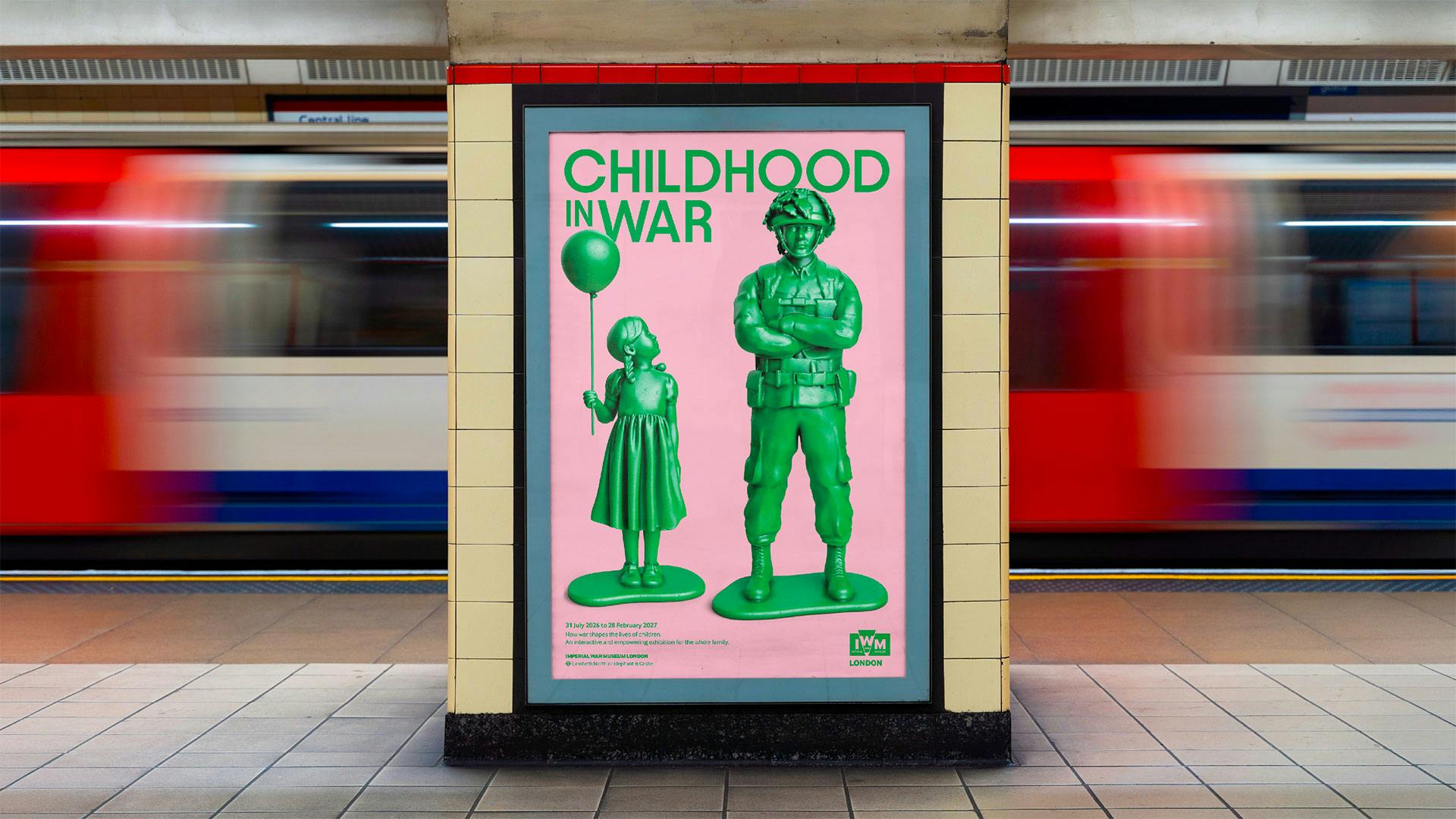 Childhood in War exhibition Tube poster for the Imperial War Museum