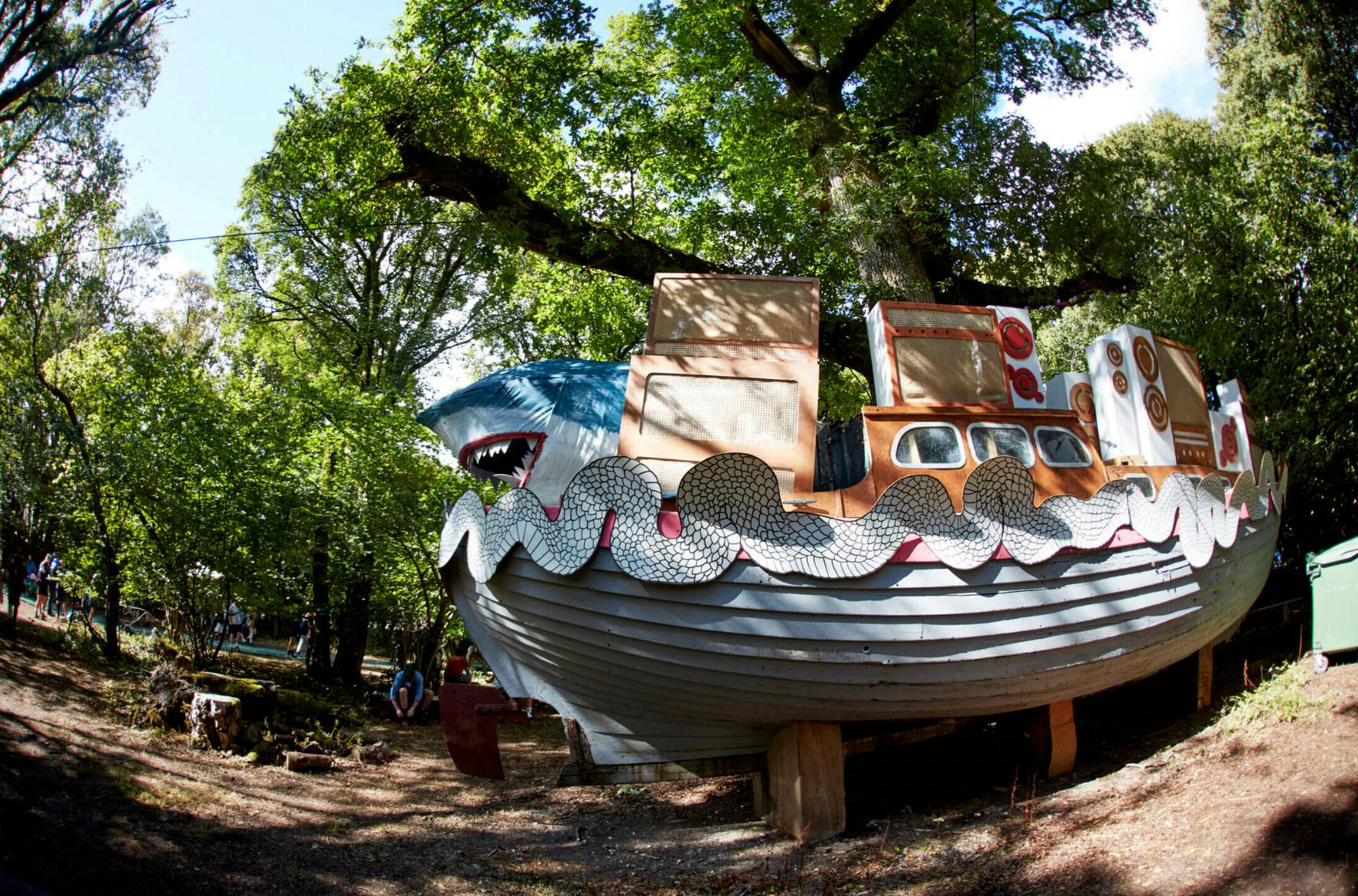End of the Road festival shark boat