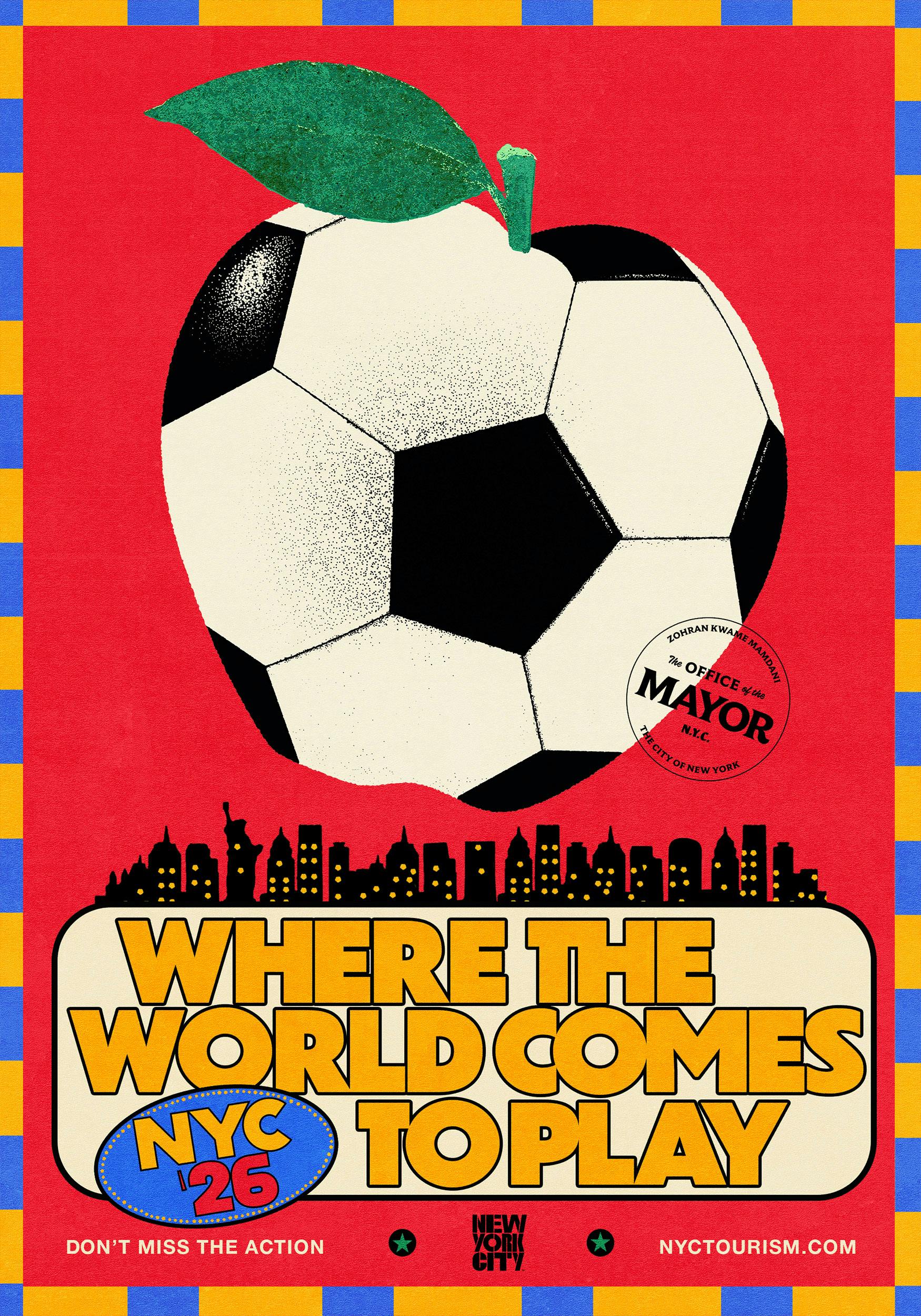 NYC World Cup tourism campaign, designed by Arsh Raziuddin
